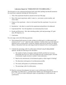 Laboratory Report for “OXIDATION OF CYCLOHEXANOL