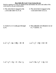 Precalculus Review Section 4