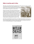 Hitler`s Last Days and VE Day