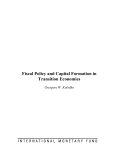 III. Fiscal policy and capital formation
