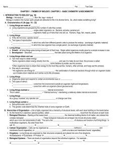 I. INTRODUCTION TO BIOLOGY (pg. 16)