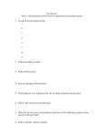 Test Review: Unit 2: Characteristics of life, levels of organization