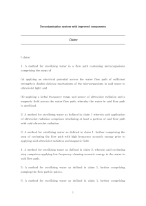 Decontamination system with improved components Claims I claim