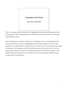 Language and Culture