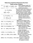 Balancing Redox Equations Handout