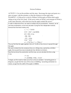 Friction Problems ACTIVITY 1: Cut out the problem and the steps