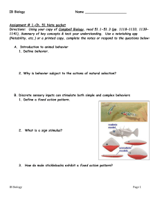 IB Biology Name Assignment # 1-Ch. 51 Note packet Directions