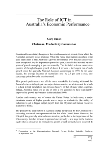 The Role of ICT in Australia`s Economic
