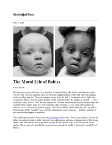 The Moral Life of Babies