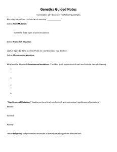 Genetics Guided Notes Use Chapter 12