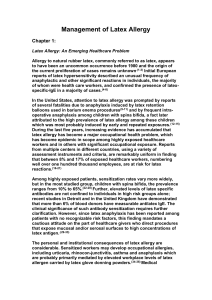 Management of Latex Allergy