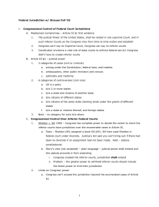 Federal Jurisdiction