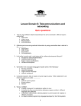 Lesson/Domain 6: Telecommunications and networking