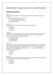 Normality and Classification test