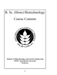 B. Sc. (Hons) Biotechnology - Agricultural University Peshawar
