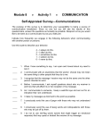 Self-Appraisal Communications Survey