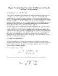 Chapter 8: Testing the Difference of the Means of Two