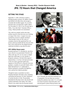 JANUARY 2014 — JFK: 72 Hours that ChangeD America Setting the