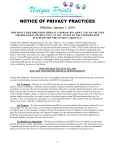 Notice of Privacy Practices - Unique Prints Pediatric Therapy
