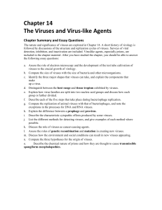 Chapter 14: The Viruses and Virus