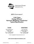 PART 1 – GENERAL - Hammond Power Solutions