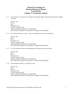 Financial Accounting Chapter 2