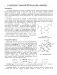 Coordination Compounds: Chemistry and Application