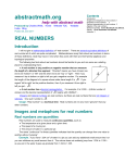 Real Numbers - Abstractmath.org