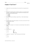 [Type Book Title here] Name: Section: Chapter 4 Test Form F 1