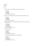 Quiz ch. 17 Bio. 183 Name: Date: The process whereby a sperm