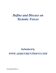 Define and Discuss on Tectonic Forces Submitted by WWW