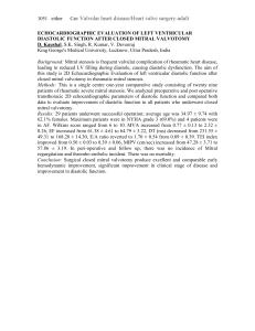 Echocardiographic Evaluation of left ventricular diastolic function