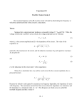 Experiment 10 The RLC Series Circuit, I The resonant frequency of