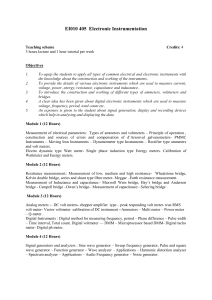 EI010 405 Electronic Instrumentation