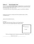 Physics 12 Electric Potential Notes