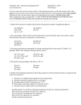 Chemistry 106 – Homework Assignment #1