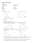 Geometry Chapter 8 Study Guide Vocabulary: Angle of Depression