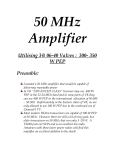 50 MHz Amplifier