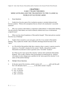 Chapter 02 - Early Trade Theories: Mercantilism and the Transition