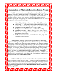Explanation of Algebraic Equation Poster Project