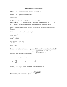 If A and B are n by n matrices with inverses, (AB)-1=B-1A-1