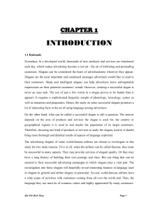 CHAPTER 1 INTRODUCTION 1.1 Rationale Nowadays, in a