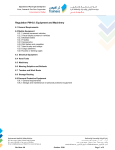 Regulation PM- 6.0 Equipment and Machinery