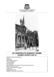 Contracts Subject Guide - The University of Sydney