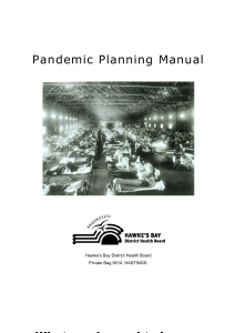 Pandemic Planning Manual - Hawkes Bay District Health Board