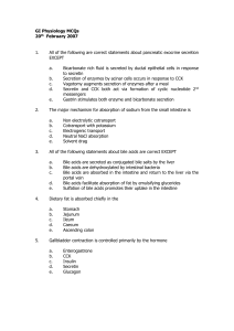 GI Physiology MCQs