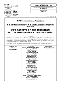 MPS Aspects of the Injection Protection Commissioning
