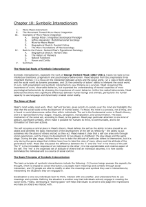 Chapter 10: Symbolic Interactionism