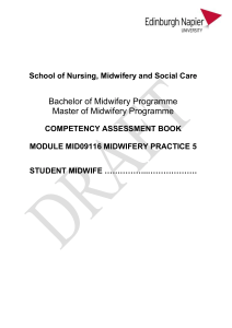 2016 Midwifery Practice 5 - Edinburgh Napier Staff Intranet