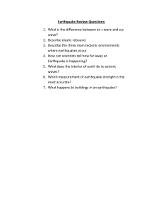 Earthquake Review Questions